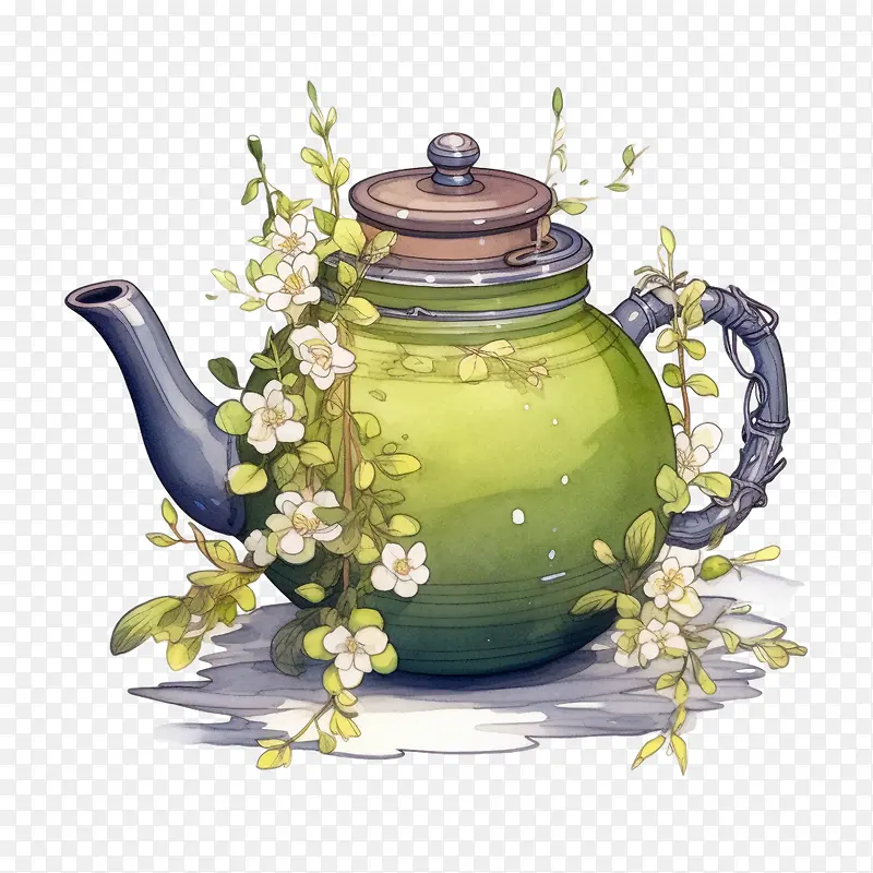 茶壶-茶壶绿色茶壶茶壶复古茶壶维多利亚茶壶