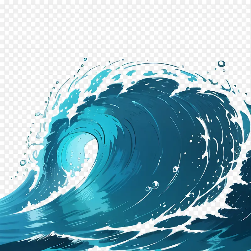 海浪-海浪蓝色海洋波水