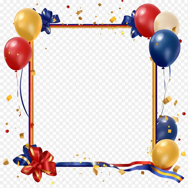 生日派对框架-生日派对框架气球五彩纸屑庆祝派对