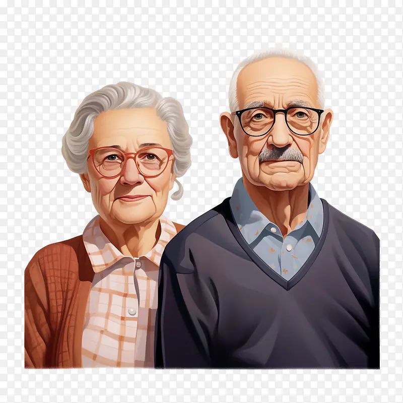 国际老年人日-国际老年人日老夫妇幸福夫妻爱温暖