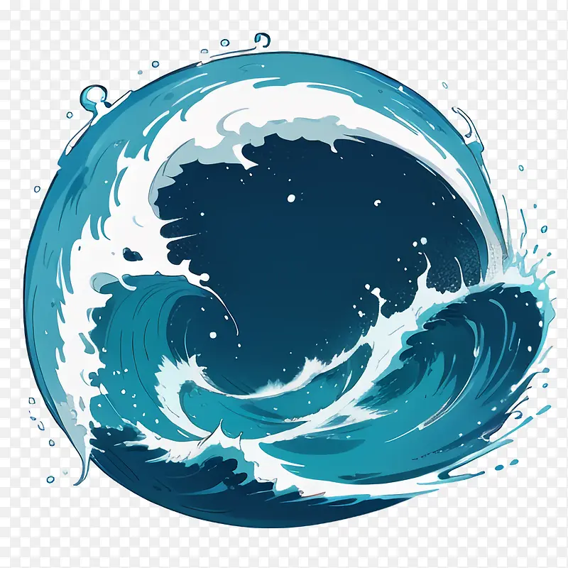 海浪-海浪海浪水蓝色