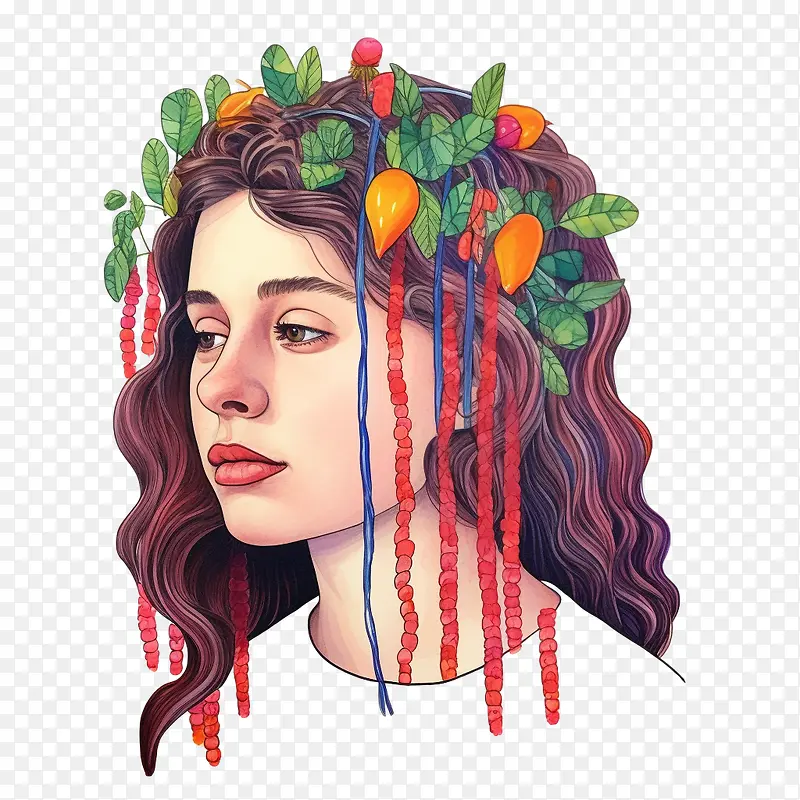 果冻豆植物-时尚女孩