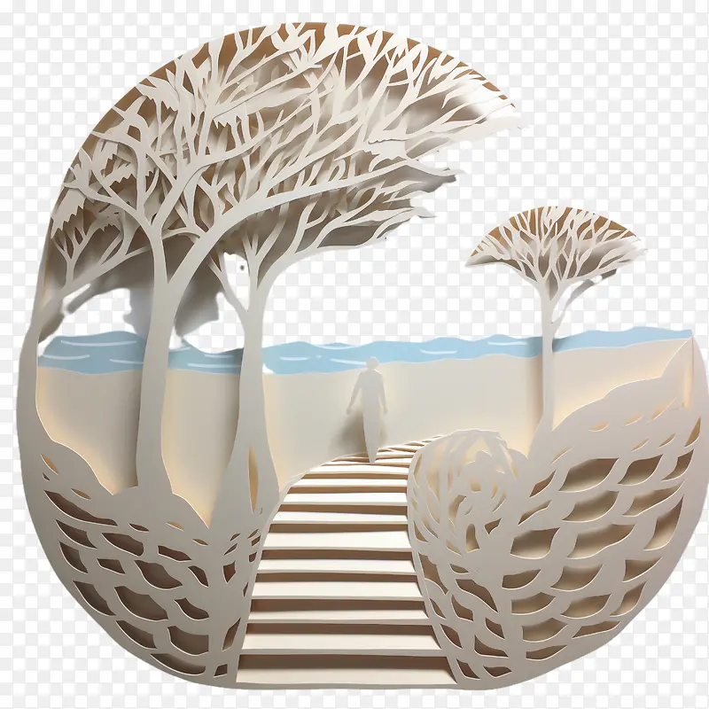 海滩步行路-海滩步行路景观树木路径海滩