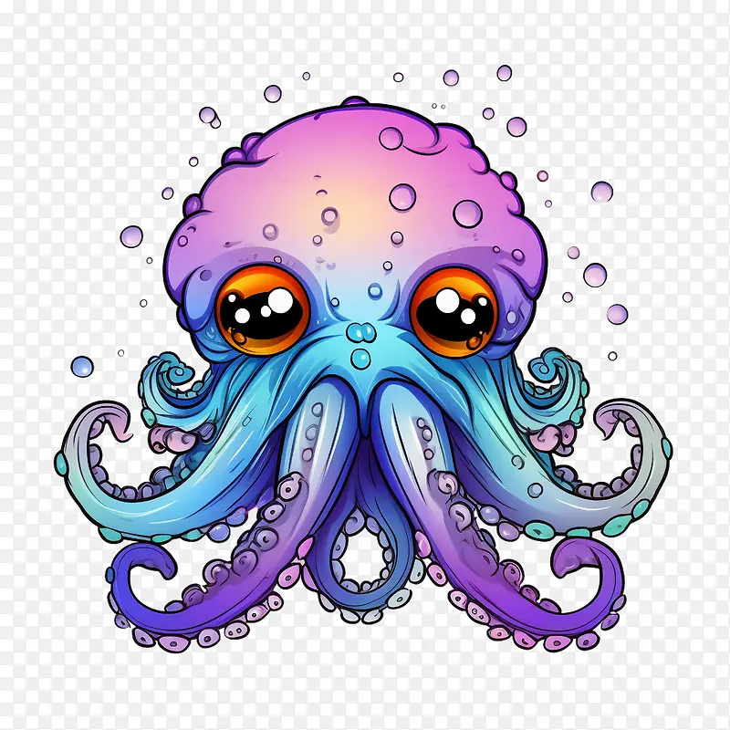章鱼-章鱼章鱼海洋生物水下鱿鱼