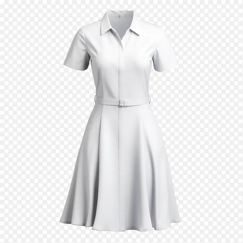 医生礼服-医生礼服女装白色短袖A字型