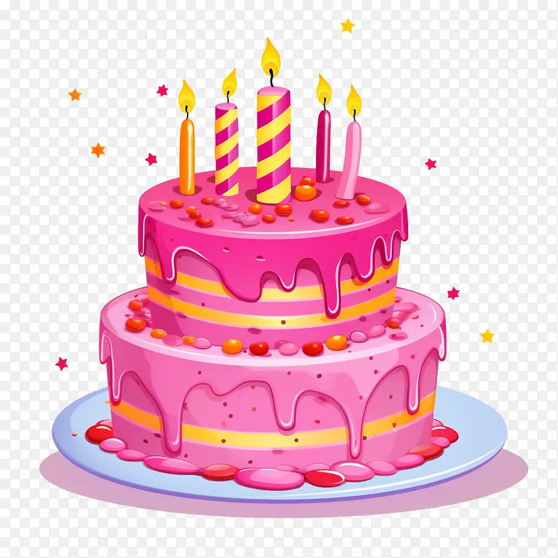 生日蛋糕-粉色生日蛋糕