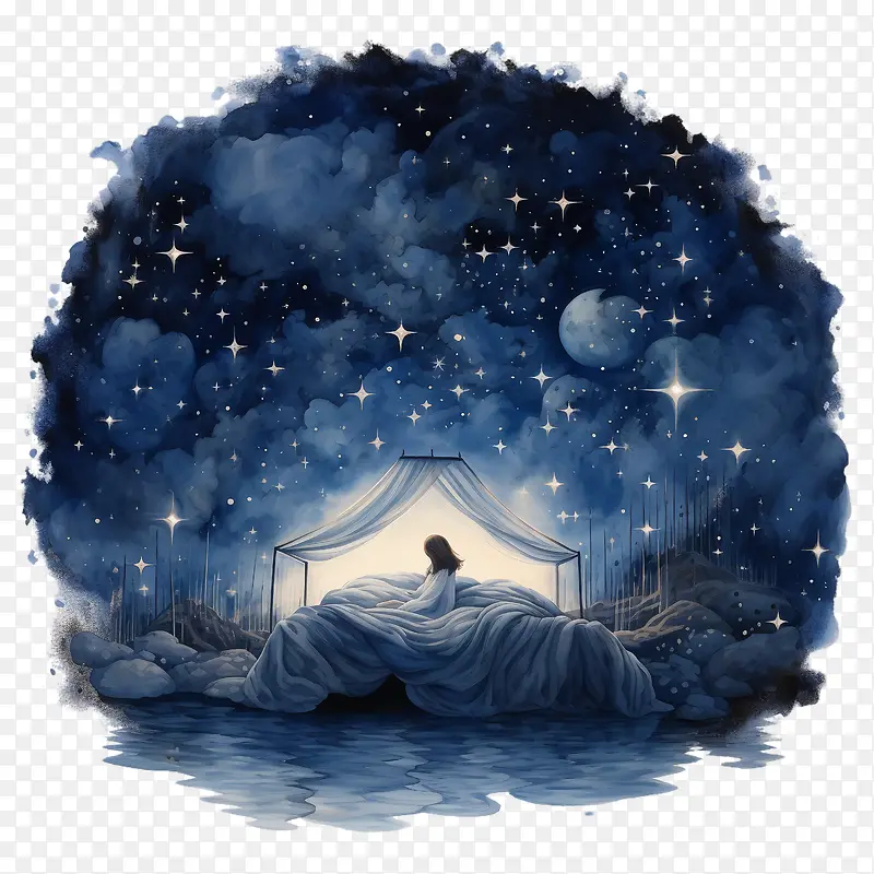 全球睡眠在星空下的夜晚-全球睡眠在星空下的夜晚夜空星星山脉河流