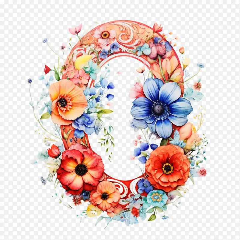 数字0花-数字0