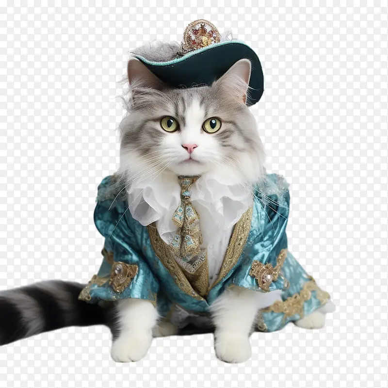 猫猫宠物照片日猫服装古董