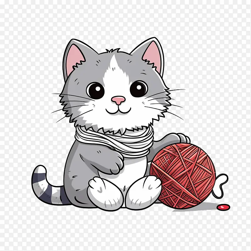 猫玩毛线球-猫玩毛线球小猫可爱毛茸茸俏皮