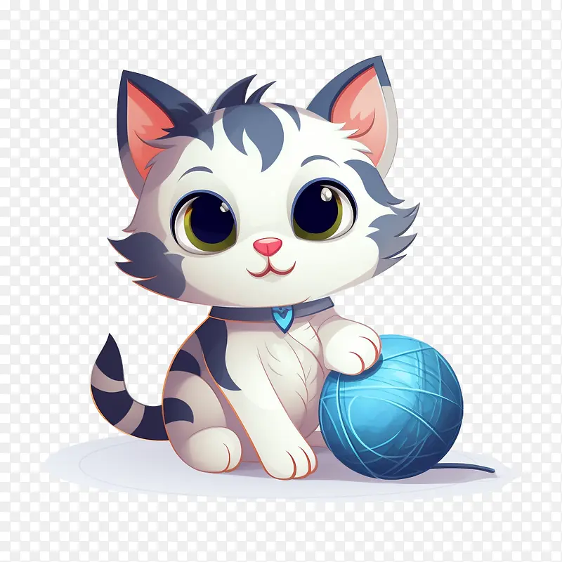 猫玩毛线球-猫玩毛线球可爱的小猫小猫