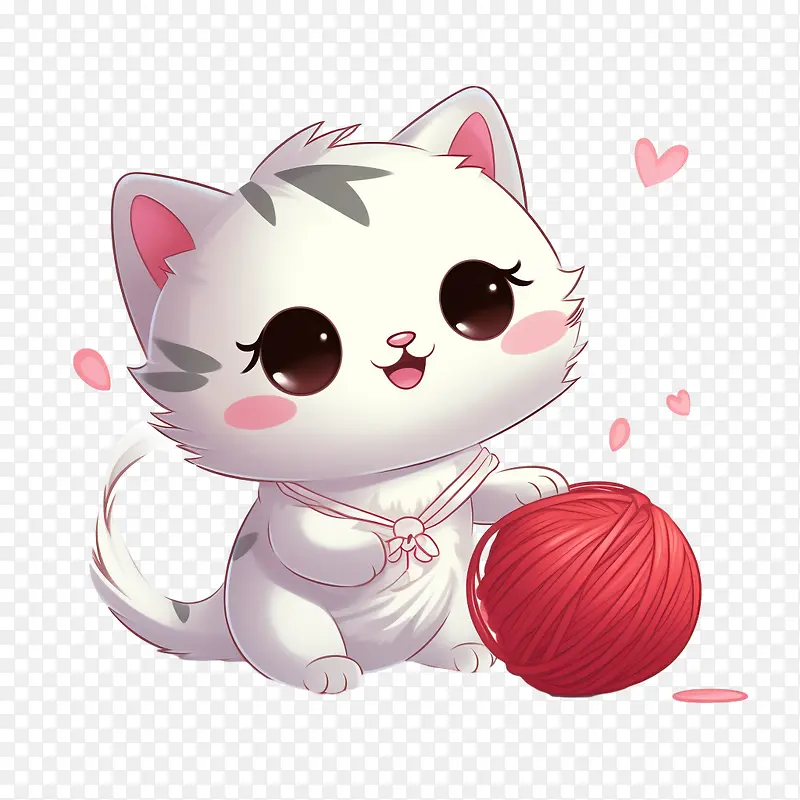 猫玩毛线球-猫玩毛线球小猫可爱可爱俏皮