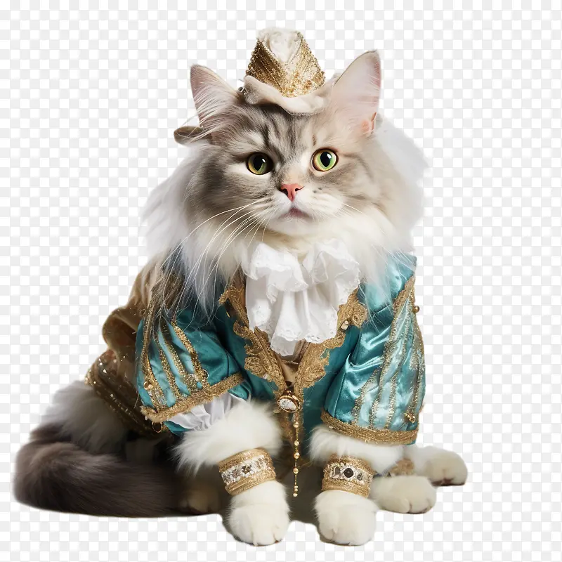 猫猫宠物照片天猫长毛白色和灰色
