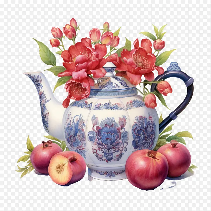 石榴和鲜花——茶话会