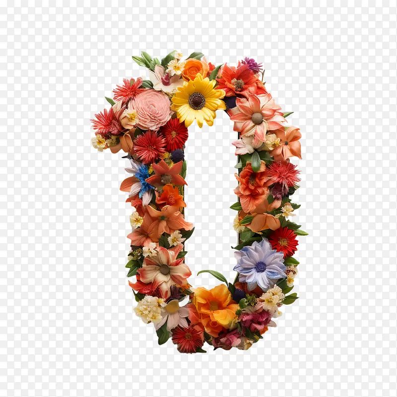 数字0花-数字0花花多彩插花