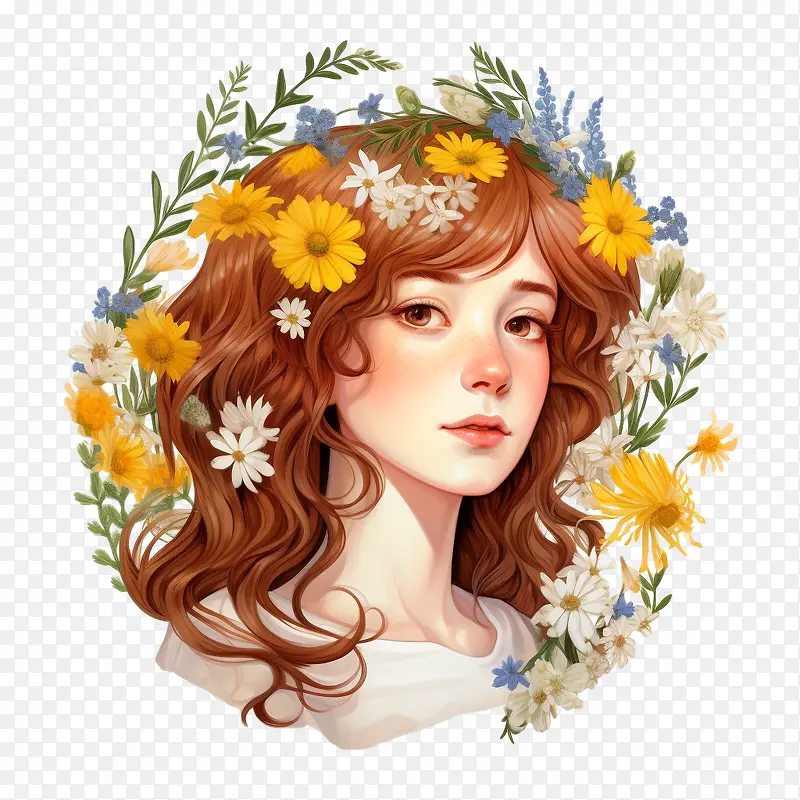 时尚女孩-花环