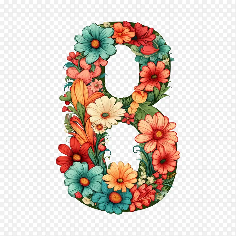 8号花-8号花花束花卉多彩充满活力