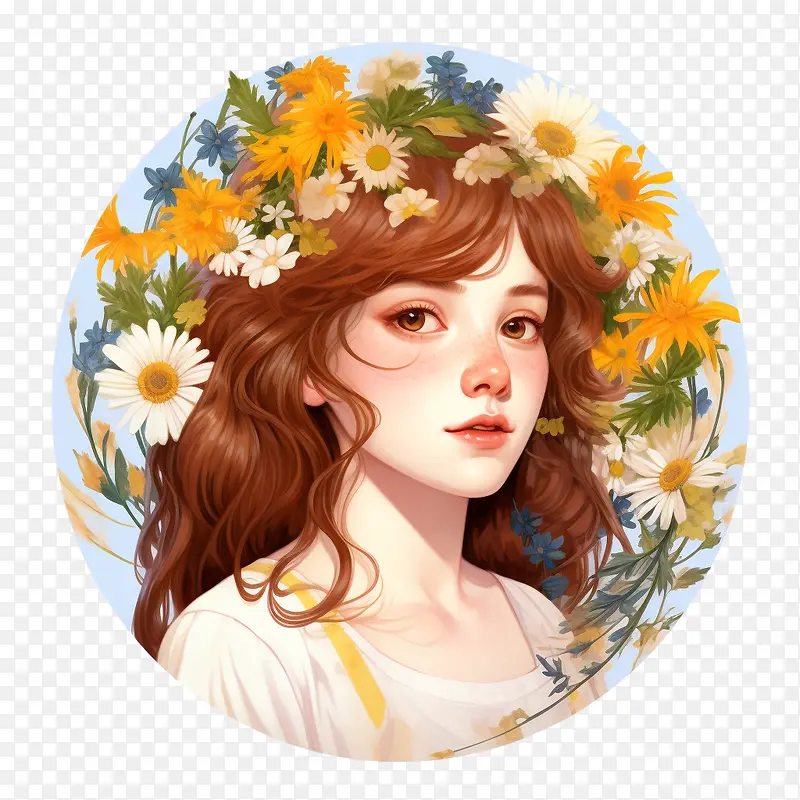 时尚女孩-花环