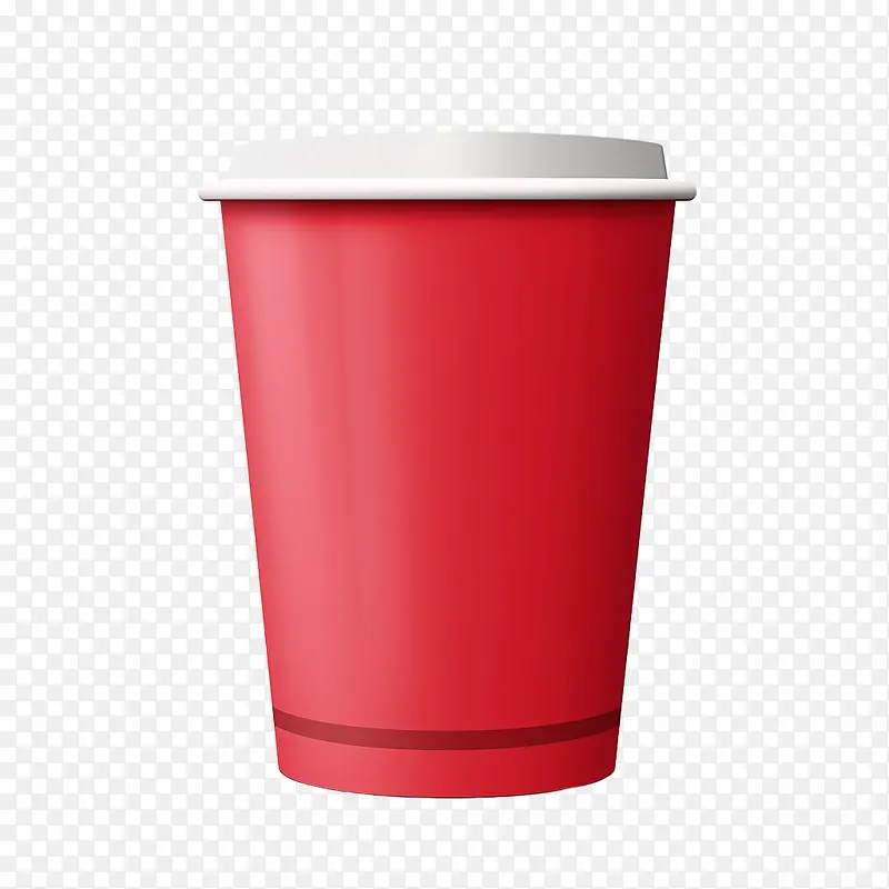 纸咖啡杯-纸咖啡杯红色塑料杯一次性杯子纸杯外卖杯