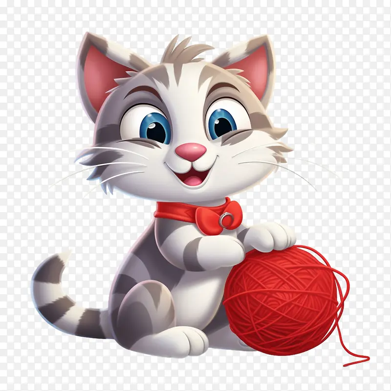 猫玩毛线球-猫玩毛线球小猫可爱的猫玩