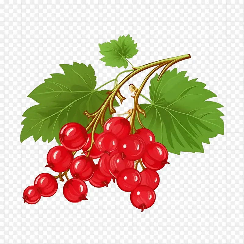 红蔓越莓-红蔓越莓红色浆果果枝
