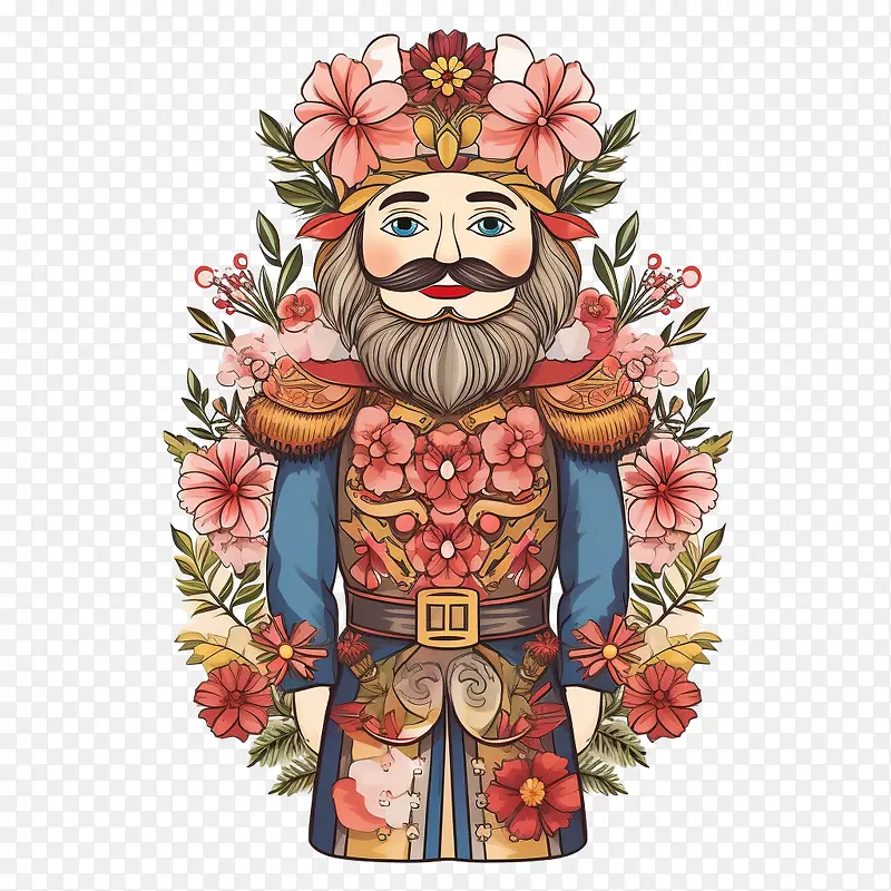 圣诞胡桃夹子-花花环