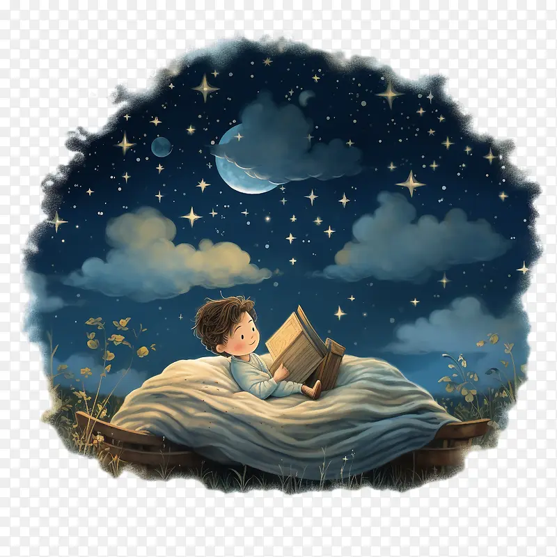 全球睡眠在星空下的夜晚-全球睡眠在星空下的夜晚儿童阅读夜空
