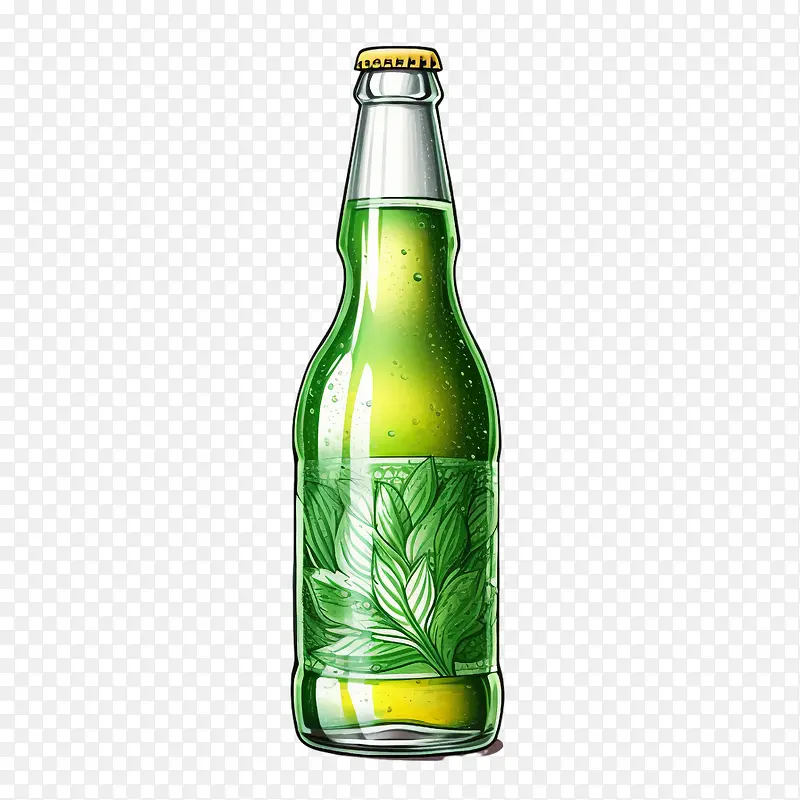 啤酒瓶-啤酒瓶绿瓶啤酒拉格啤酒