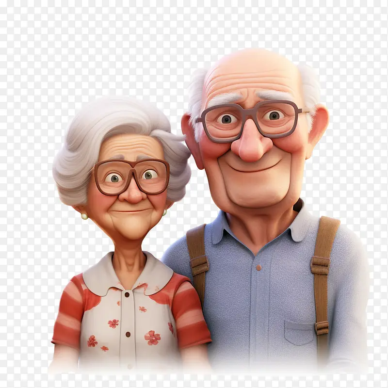 国际老年人日-国际老年人日老年人祖父母微笑的老年夫妇快乐的老年夫妇