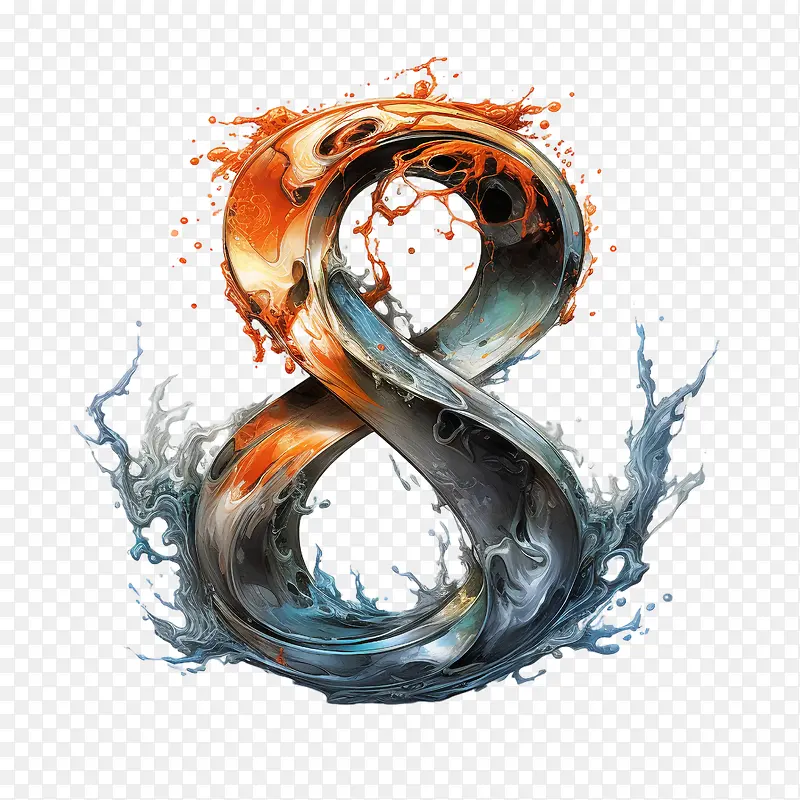 无限标记-水溅