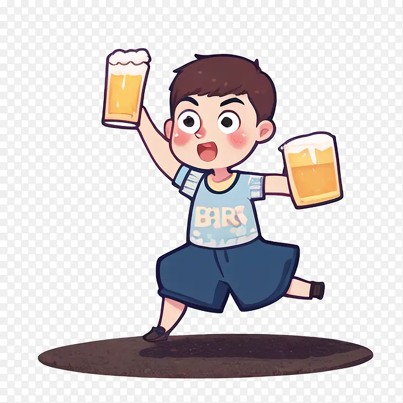 啤酒-啤酒跑男孩啤酒庆祝
