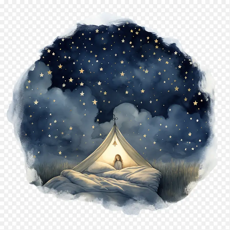 全球睡眠在星空下的夜晚-全球睡眠在星空下的夜晚帐篷露营夜空星星