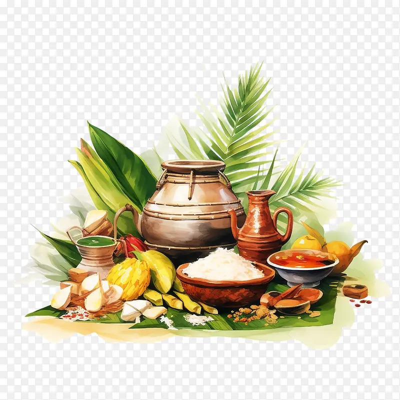 pongal-香蕉叶