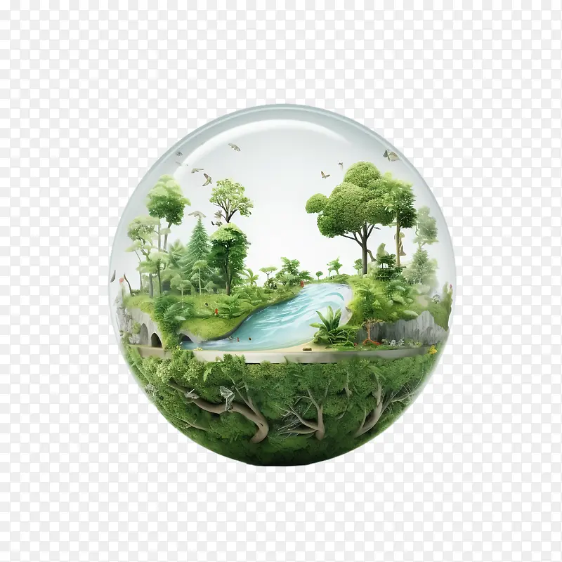 世界自然保护日-世界自然保护日森林河流树木动物