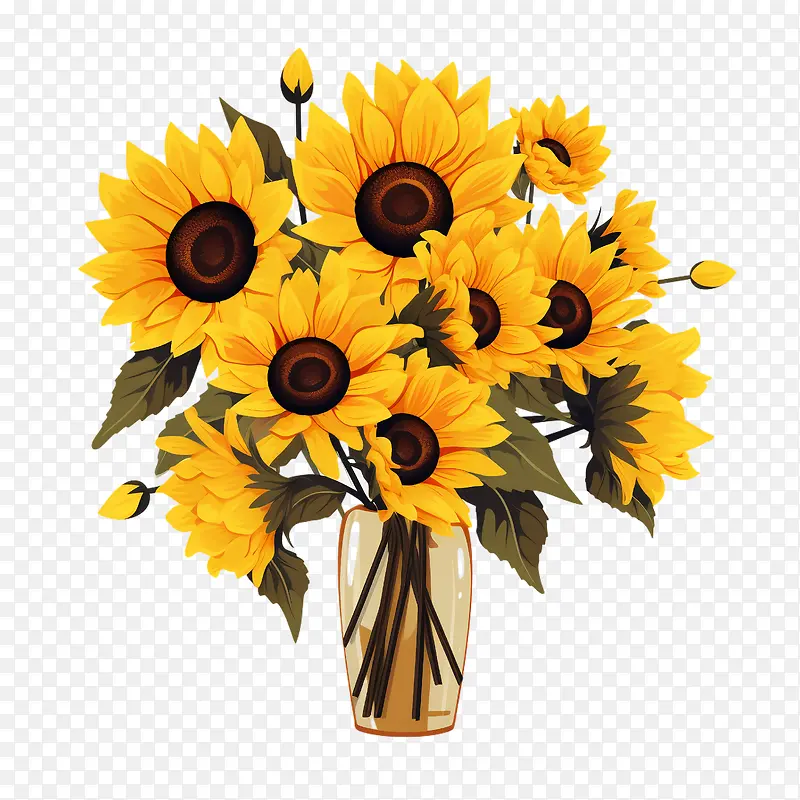 国家向日葵日-国家向日葵日向日葵花束鲜花花瓶