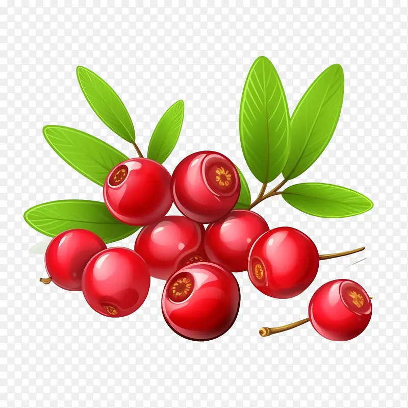 红蔓越莓-红蔓越莓苹果成熟红色有机