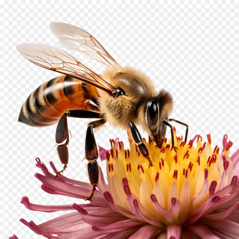 世界蜜蜂日-粉红色的花