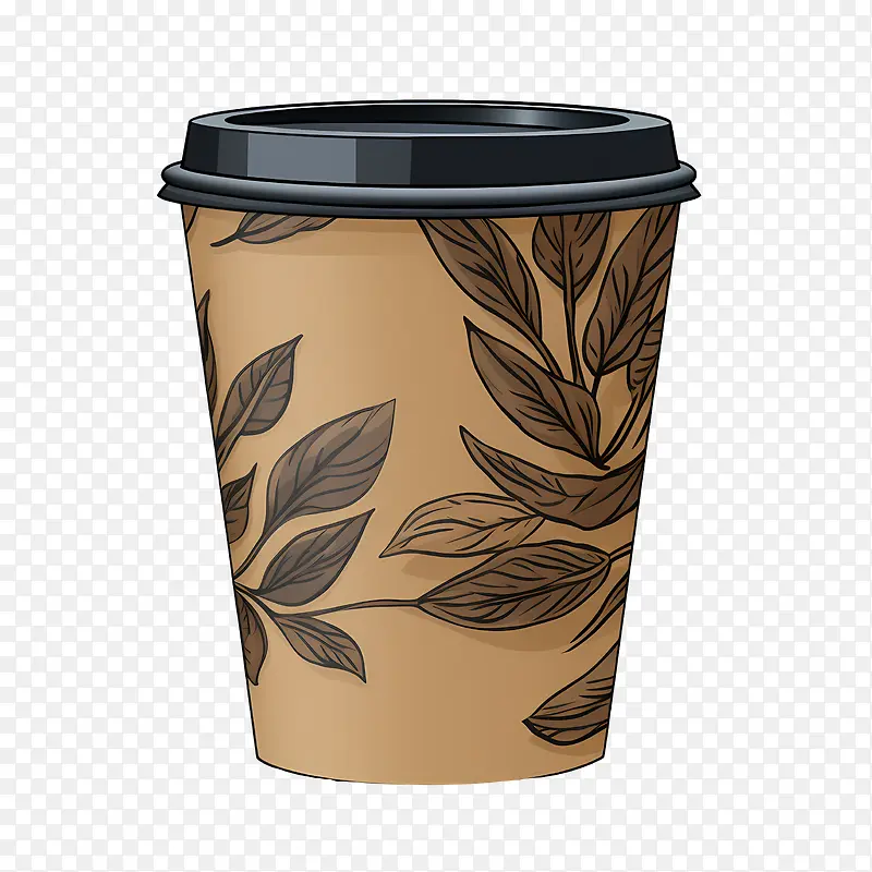 棕色纸咖啡杯-咖啡杯