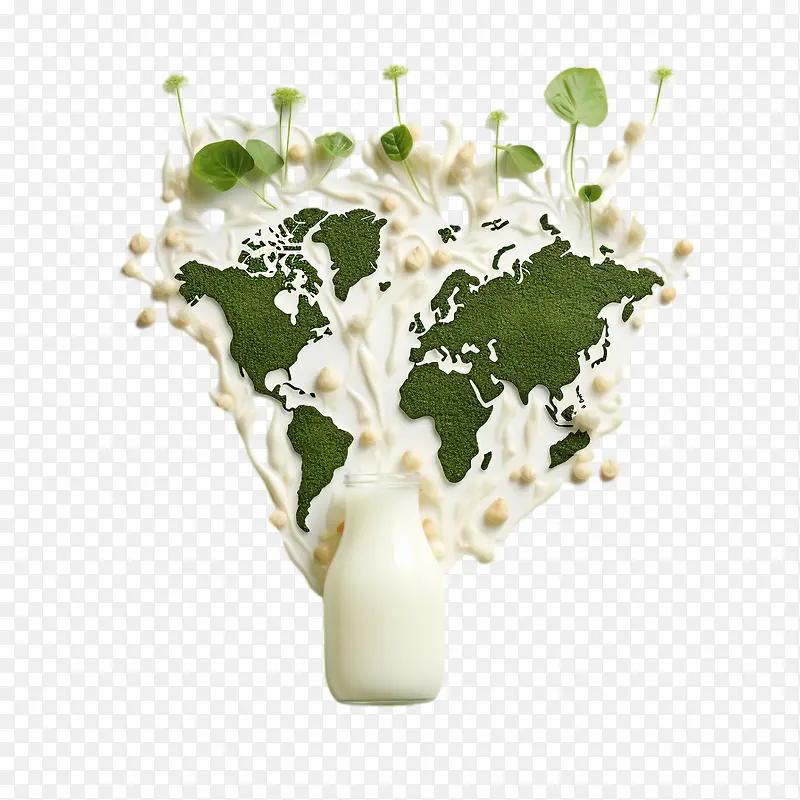 世界植物奶日-世界植物奶日奶牛地球地球