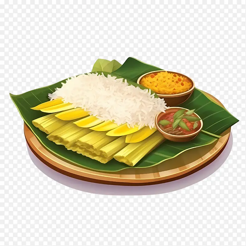 奥南萨迪亚食物-奥南萨迪亚食物香蕉面包米饭辣酱