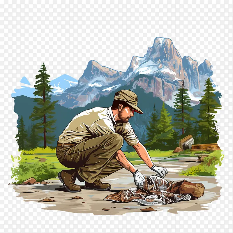 国家公园管理局创始人日-国家公园管理局创始人日远足山道徒步旅行者