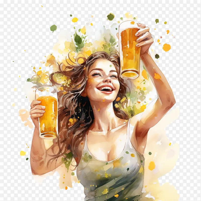 啤酒爱好者日-啤酒爱好者日女人喝啤酒庆祝活动