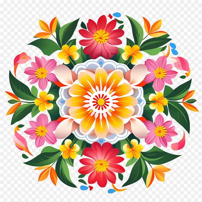 Onam花卉rangoli-花艺设计