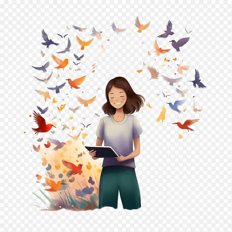 民族幸福发生日-民族幸福发生日女人平板电脑蝴蝶花