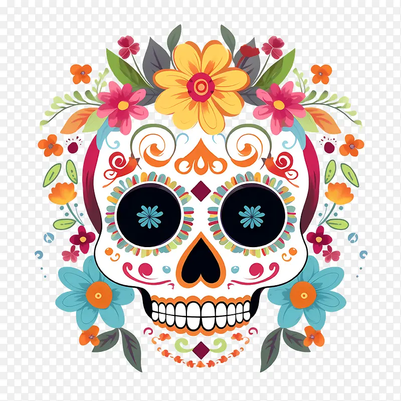 diadelosmuertos-头骨艺术