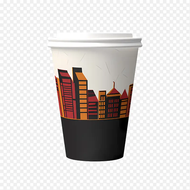 纸质咖啡杯-橙色