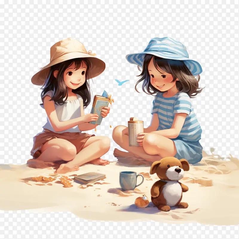 国家海滩日-国家海滩日女孩海滩沙玩具