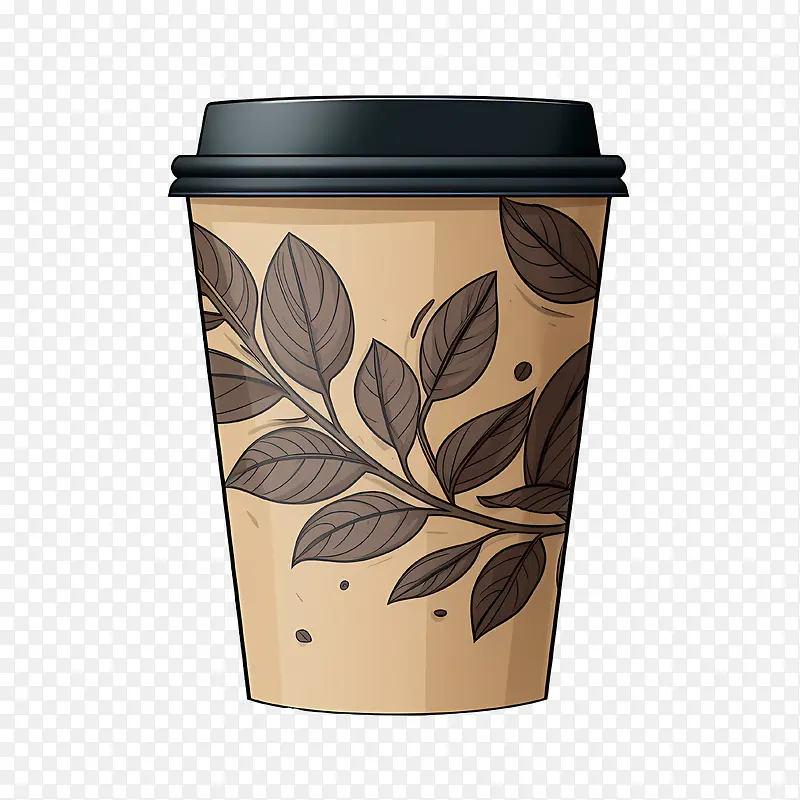 棕色纸咖啡杯-咖啡杯