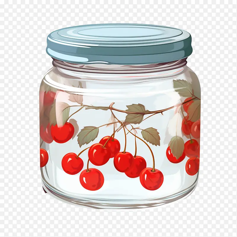 水果酱-水果酱樱桃玻璃罐水果食品