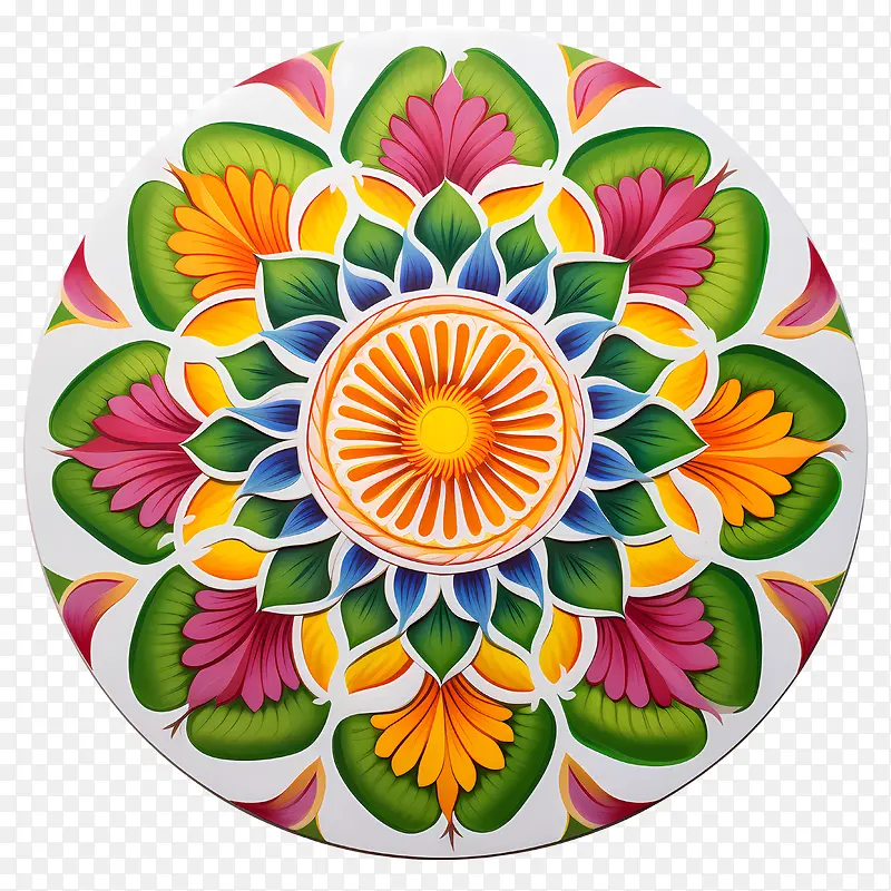 onam花卉rangoli-onam花卉rangoli文化绘画传统多彩